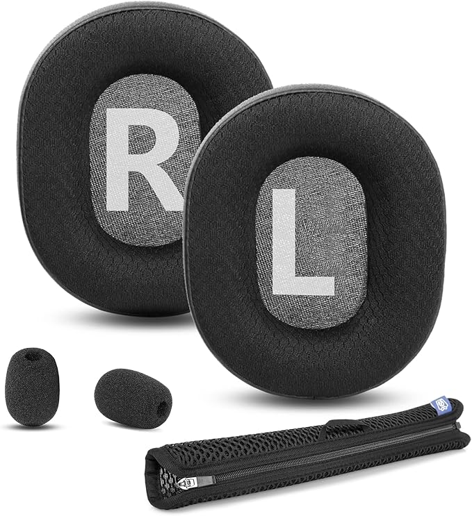 Cloud III Replacement Ear Pads and Headband Covers Compatible with HyperX Cloud Alpha, Cloud III, Cloud II, Cloud Alpha S Gaming Headsets (Breathable Fabric/High Quality Foam) - Image 1