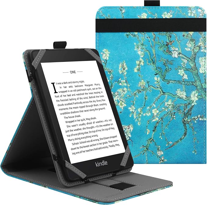 VOVIPO Universal Protective Case for Kindle Paperwhite Kobo eReader 6 Inch Folio Case Compatible with Sony / Kobo / Tolino / Pocketbook / Kindle 6 Inch with Multi Angle-AF Stand - Image 1