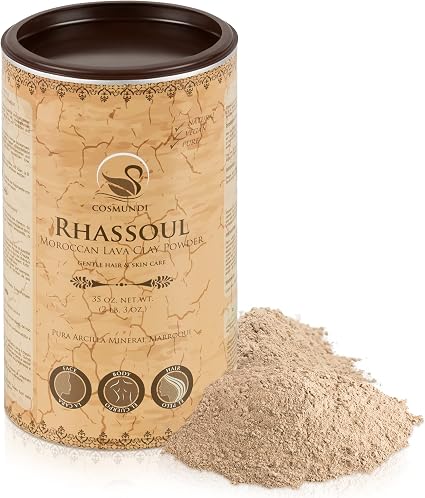 Rhassoul - pure Moroccan saponiferous clay powder 1 kg - natural skin and hair care & mask or peel pure body and face - Image 1