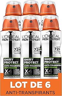 L'Oréal Paris Men Expert Shirt Protect Anti-Fingerprint Deodorant Spray - 150 ml - Pack of 6 - Image 1