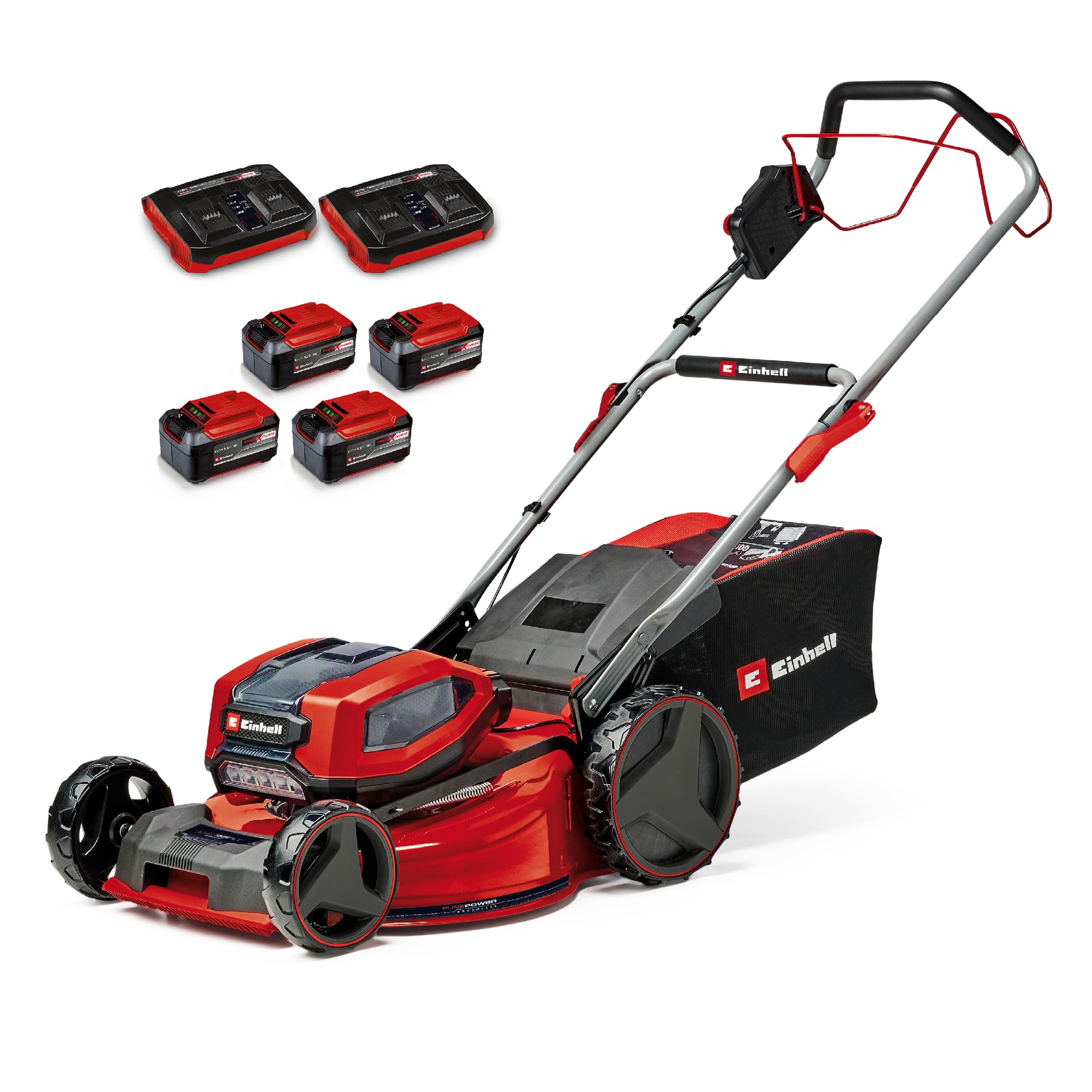 Einhell Professional Cordless Lawnmower GP-CM 36/52 S Li BL (4x5.2Ah) Power X-Change (36V, Brushless Motor, Cut to 52cm) Comes with 4 Batteries 5.2 Ah and 2 Dual Chargers - Image 1