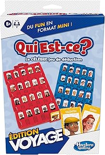 Hasbro Gaming Qui est-ce ? Édition Voyage, Jeu de Société Classique de Devinettes, Jeu de Voyage Portatif pour 2 Joueurs, pour Enfants, Familles et Amis - Image 1