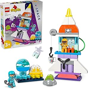 LEGO Duplo Space Shuttle Adventure 3-in-1 Rocket Building Toy, Educational and Scientific Game for Children Aged 3 Years Old, Fine Motor Skills Development 10422 - Image 1