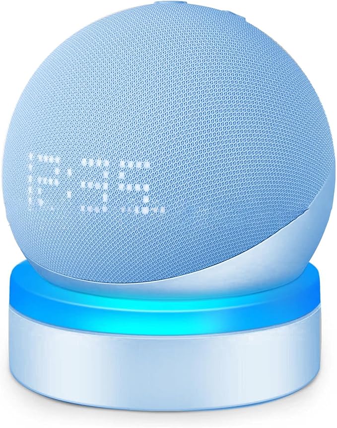 For Amazon Echo Dot 4 / Echo Dot 5 Holder with Luminescence Desktop Stand Holder Accessories with Integrated Cable Management, Speaker Accessories Rack (Amazon Echo Dot 4 / Echo Dot 5, Sky Blue) WL808 - Image 1