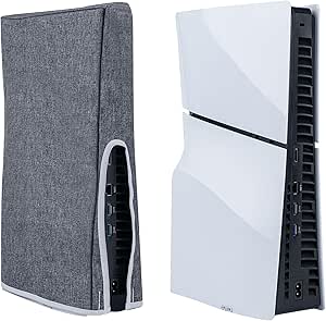 Mcbazel PS5 Slim Anti-Scratch Dust Cover for PlayStation 5 Slim Digital/Disc Game Console - Grey - Image 1