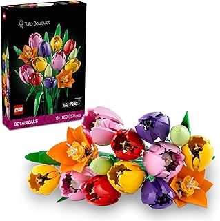 LEGO Botanicals Le Bouquet de Tulipes - Set de Construction pour Adulte avec Fleurs Artificielles - 14 Tulipes en 5 Couleurs - Décoration Intérieure DIY - Cadeau pour Femme pour la St Valentin 11501 - Image 1