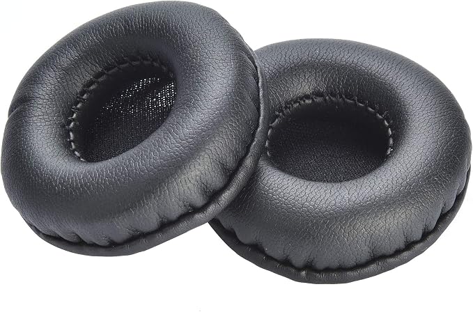Yizhet 1 Pair 80mm Replacement Ear Pads for Sony Philips ATH Headphones Comfortable Foam Diameter 80mm Black - Image 1