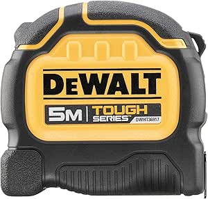 DeWALT Toughseries 5m (32mm width) tape measure (metric only) Rip-Shield; blade coating provides increased durability, ultra strong housing keeps tape safe and secure - Image 1