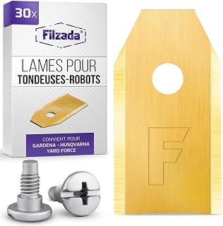 Filzada® 30x Lames de tondeuses-Robots Longue durée, vis incluses - Compatible avec Les tondeuses-Robots Husqvarna Automower, Gardena Sileno & Yard Force - Image 1