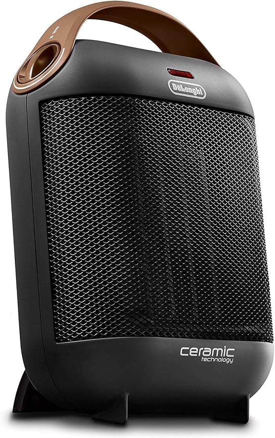 DeLonghi Ceramic Radiator HFX30C18.AG | Mobile Heating for Fast and Selective Heat Supply | 2 Power Levels | Antifreeze Function | Power 1800 W, Grey (Anthracite) - Image 1