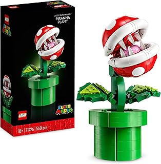 LEGO Super Mario Plante Piranha, Figurine Articulée avec Tuyau et 2 Pièces de Monnaie, Kit de Modelage pour Adultes, Décoration Intérieure, Idée Cadeau pour Hommes, Femmes et Adolescents 71426 - Image 1