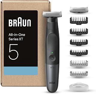 Braun Tondeuse Electrique Pour Homme Series X XT5270, Tondeuse Hybride A Barbe Et Rasoir Pour Le Corps, Lame 4D Innovante, Technologie SkinShield, Sabot Bidirectionnel, Tête Flexible - Image 1