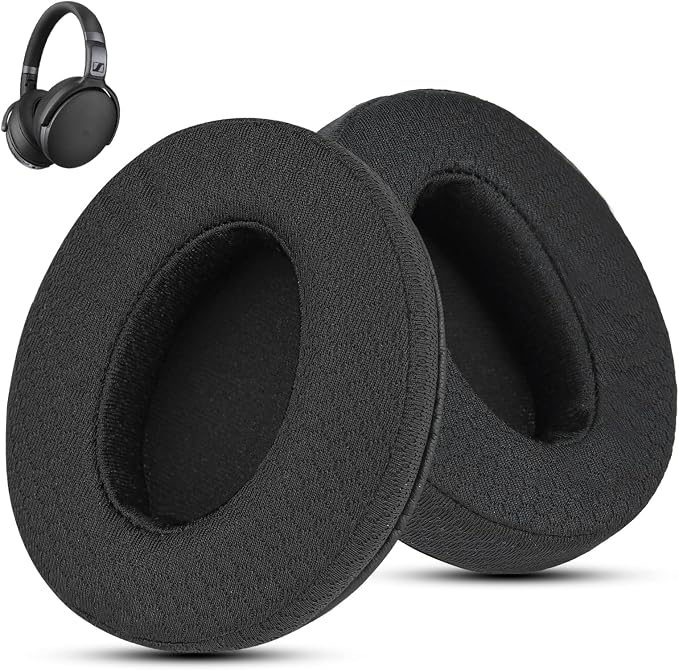 Foam Cushion Pads for Sennheiser HD 4.50BT/HD 4.50BTNC/HD4.50SE/HD4.40BT/HD4.30G/HD4.20S/HD458BT/HD 450/HD450BT/HD400S/HD350BT-Made of Fabric(Black) - Image 1