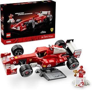 LEGO Icons Ferrari F2004 et Michael Schumacher - Maquette de Voiture F1 Adulte - Décoration - Moteur V10 & Minifigurine Collector de Pilote - Cadeau Formule 1 DIY pour Fans de Sport Automobile 11375 - Image 1