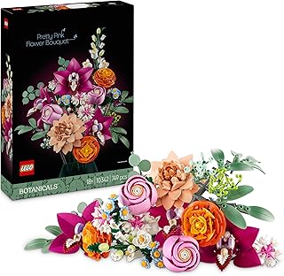 LEGO Botanicals Le Joli Bouquet de Fleurs Roses - Set de Construction pour Adulte - Plantes Artificielles - Décoration Intérieure - Marguerites, Roses & Eucalyptus - Surprise pour la St Valentin 10342 - Image 1
