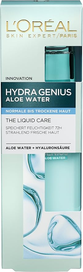 L'Oréal Paris Hydra Genius Hydrating Aloe Water Hydration and Freshness for Normal to Dry Skin with Aloe Water and Hyaluronic Acid, 70 ml - Image 1
