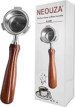 Espresso Bottomless 51mm Filter Holder Compatible with DeLonghi Dedica EC680/EC685/EC785/EC820/EC850/EC860 Smeg Coffee Maker, Stainless Steel, Premium Rosewood - Image 1