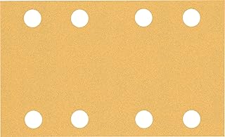 Bosch 10x EXPERT C470 Sanding Sheets with 8 Holes (for Wood Painting, Hardwood, Diameter 80 x 133 mm, Grit 120, Professional Accessory Orbital Sander) - Image 1