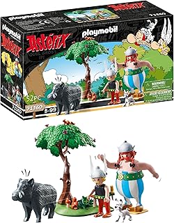 Playmobil 71160 Astérix : La Chasse au Sanglier - avec Les Gaulois Astérix, Obélix, Idéfix Le fidèle Compagnon d'Obélix et Un Sanglier - Dès 5 Ans - Image 1
