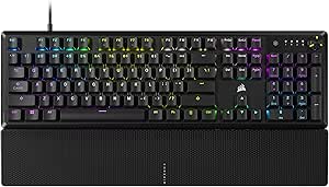 Corsair K70 CORE RGB Mechanical Gaming Keyboard with Wrist Rest - Pre-Lubricated Red MLX Linear Switches - Sound Damping - Multimedia Control Dial - iCUE Compatible - - Image 1
