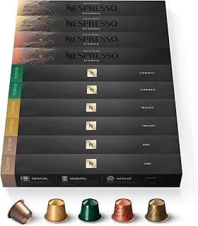 Original - Bundle of 100 Coffee Capsules - Light Roast, Low Intensity - 20x Cosi - 20x Volluto - 20x Capriccio - 20x Ethiopia - 20x Nicaragua