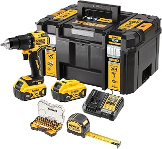Perceuse visseuse à percussion XR 18V DEWALT - 2 batteries 5,0Ah - Chargeur - Mètre ruban 5m - Coffret vissage - Image 1