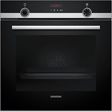Siemens HQ574AER3 iQ300 Four encastrable avec support vapeur 60 x 60 cm, nettoyage pyrolyse, chauffage rapide, 10 programmes automatiques, air chaud 3D, télescopique extensible extensible - Image 1