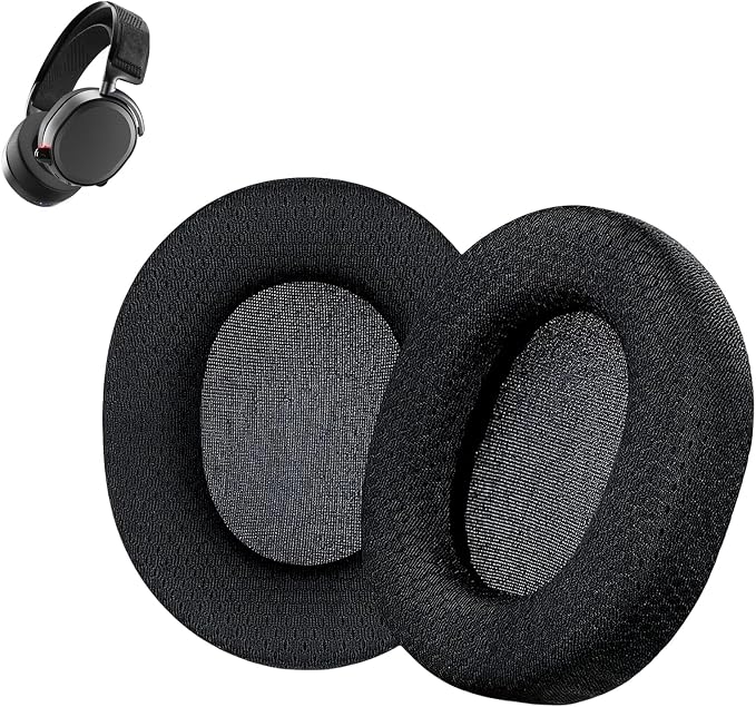 1 Pair Mesh Fabric Ear Pads for Steelseries Arctis 1/3/5/7/7+/7p/7p+/7x/7x/7x/9/9x/pro/prime (not suitable for Arctis Nova) Headphones with Sound Insulation Foam - Image 1