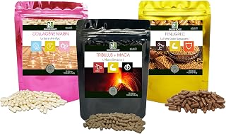 "Fit" Pack NAKURU/Tribulus-Maca 90 Gélules/Collagène Marin 90 Gélules/Fenugrec 120 Gélules/Fabriqué en France / "La Puissance par les Plantes !" - Image 1