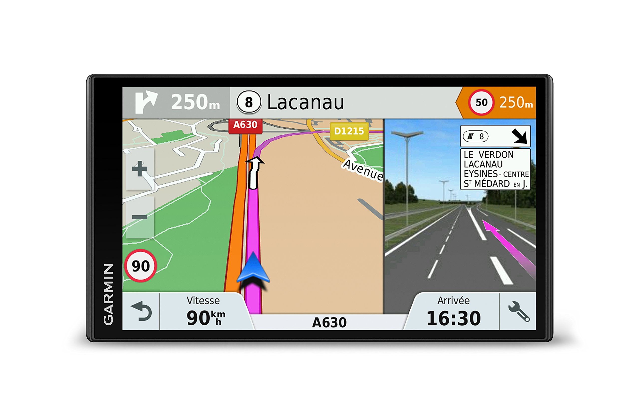 Garmin - DriveSmart 61 LMT-S - Auto GPS - 6.95" - Europe Maps 46 Countries - Free Lifetime Maps - Hands-Free Calling - Built-in Wi-Fi (Refurbished) - Image 1