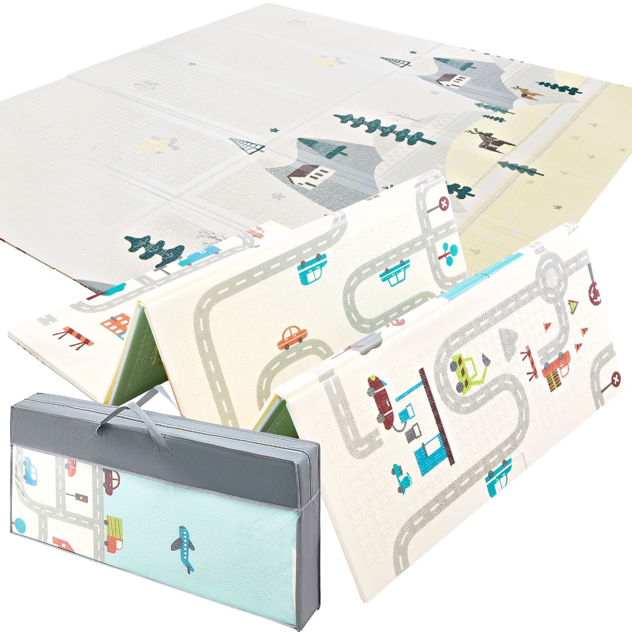 Mamabrum baby play mat 200 x 180 x 1 cm foldable foam mat waterproof portable child safe non-toxic thicker bigger