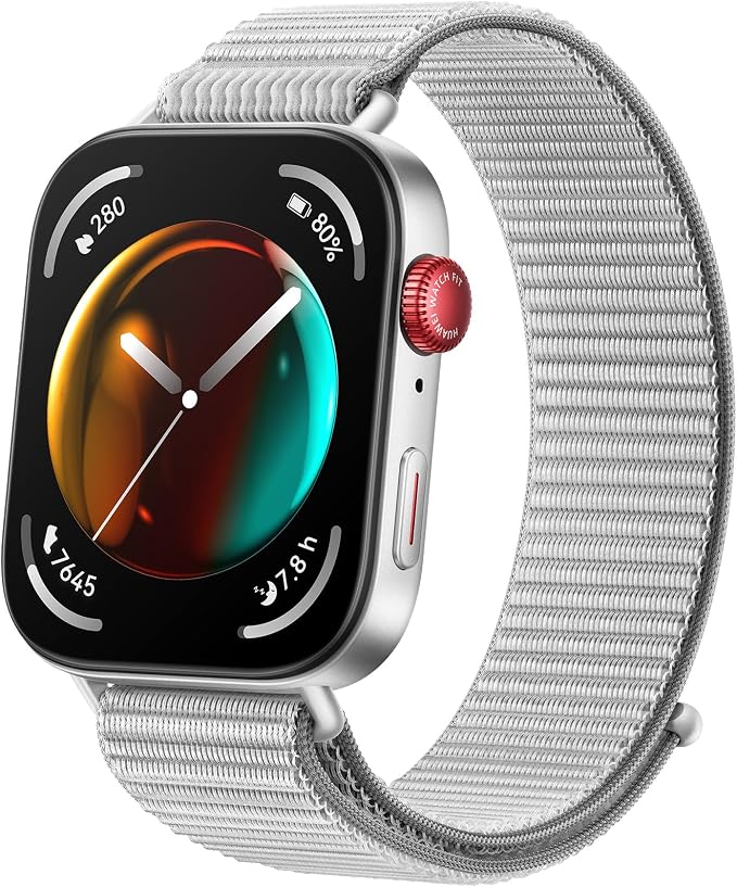 HUAWEI Watch FIT 3, 1.82" AMOLED Display, Ultra-Thin Design, Versatile Fitness Management, Full Health Management, Long-Life Battery, iOS & Android, GPS, Nylon Grey - Image 1