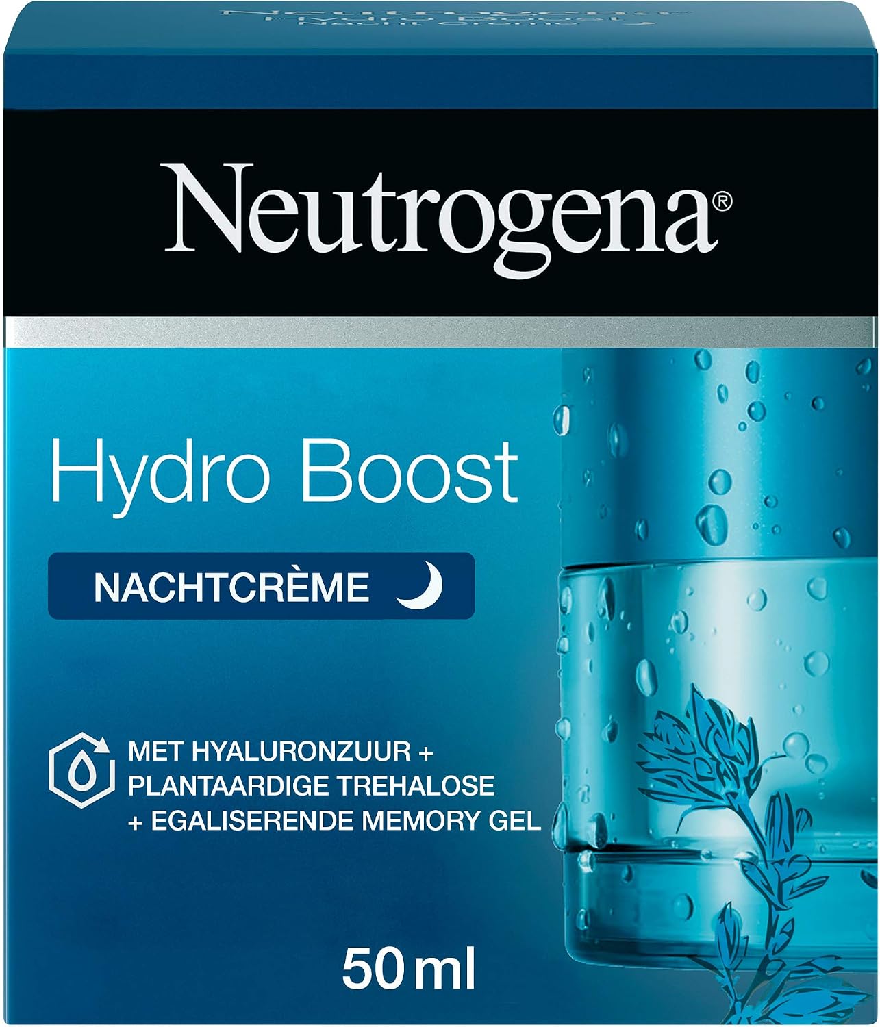 Neutrogena Hydro Boost Crème de nuit, crème pour le visage, crème hydratante, tous types de peau, sans huile, 50 ml - Image 1