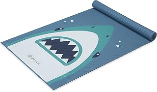 Gaiam Kids Yoga Mat Exercise Mat, Yoga for Kids with Fun Prints - Playtime for Babies, Active & Calm Toddlers and Young Children (60" L x 24" W x 3mm Thick) - Chomper - Image 1