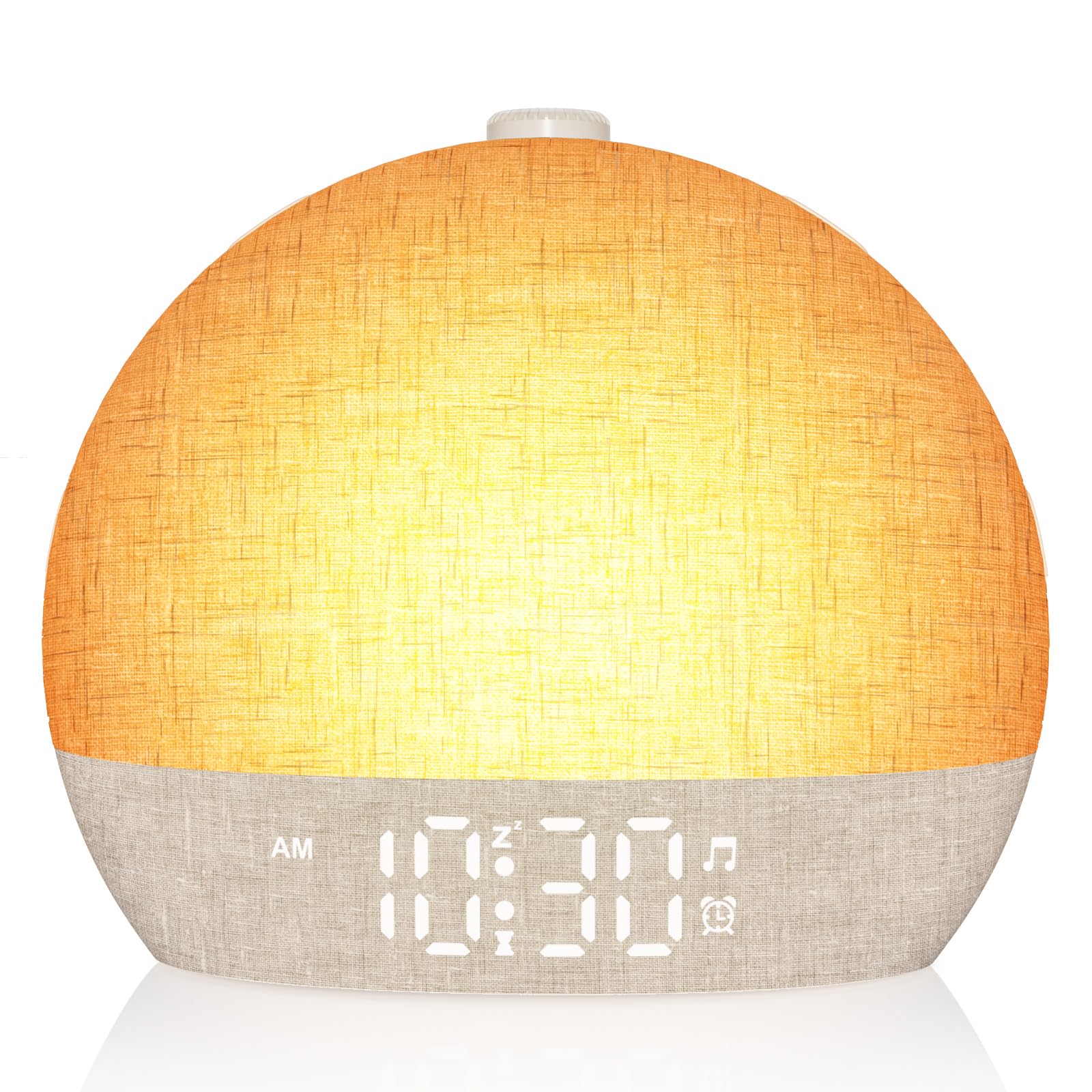 Dawn Simulator Luminous Alarm Clock with 7 Ringtones, Bedside Lamp, 20 Brightness Levels, 30 Natural Sounds, Snooze, Timer, 12 Colours Alarm Clock Light Nightlight for Kids/Adults - Image 1