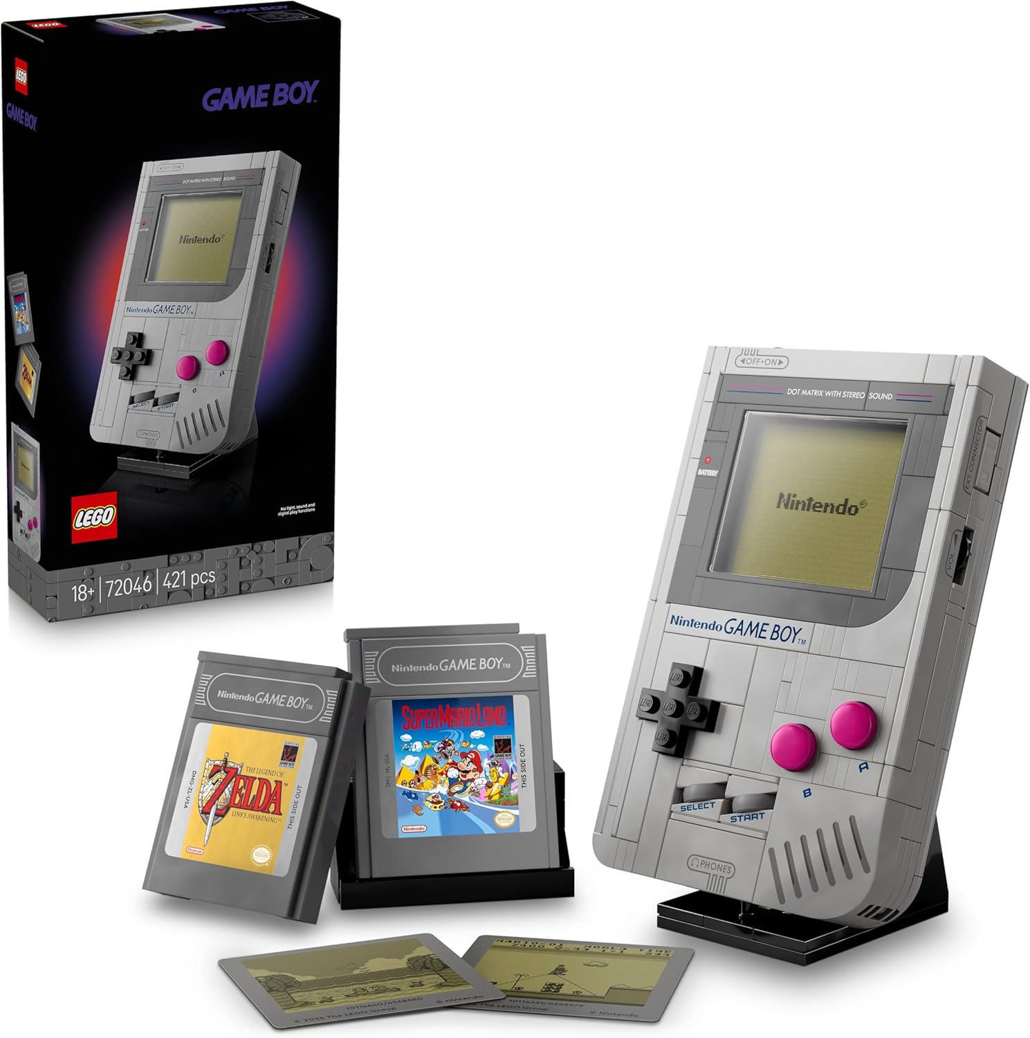 LEGO Super Mario Game Boy - Set de Construction pour Adulte - Maquette de Nintendo à Exposer avec 2 Cartouches Dont Zelda - Support Inclus - Idée de Cadeau Rétro pour Fans de Jeux Vidéo 72046 - Image 1