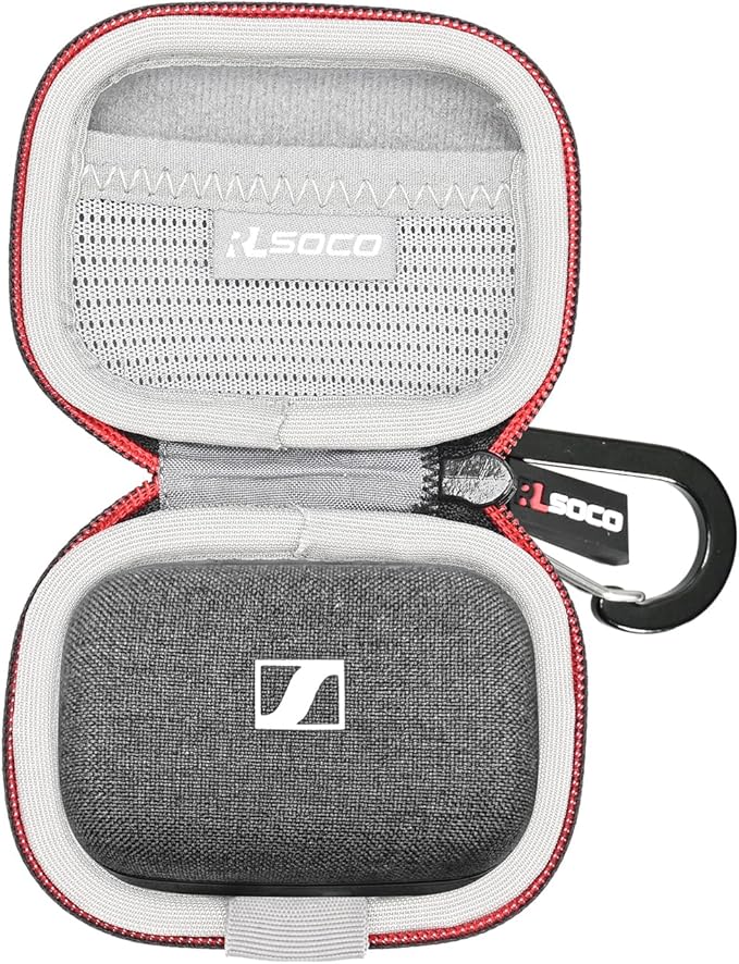 RLSOCO Case for Sennheiser Momentum True Wireless 4/True Wireless 3 Earphones (Black) - Image 1