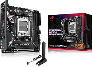 ASUS ROG Strix B850-I Gaming WiFi AMD Mini-ITX Motherboard, 10+2+1 Power Stages, DDR5 Slots, Two M.2 Slots, PCIe 5.0, WiFi 7, USB 20Gbps Type-C, and Aura Sync RGB - Image 1