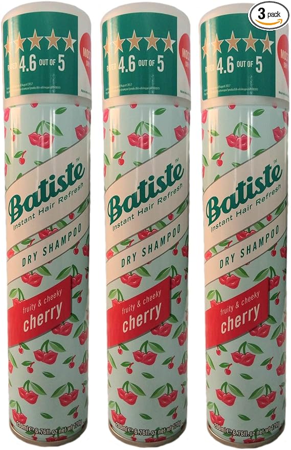 3 x Dry Batiste Shampoo - Cherry - The Perfect Solution For Beautiful Hair - 200ml - Image 1