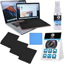 Camkix Ensemble de Nettoyage de Couverture en Tissu Microfibre - Compatible avec Apple Macbook Air Retina 13 et Pro 13 ” - 4X Tissu de revêtement de Clavier, Tissu, livret pour Le Nettoyage et Spray - Image 1