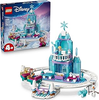Disney Frozen Ice Castle and Elsa's Snowy Trail - Anna & Elsa Mini Dolls, Olaf Figure, Train Circuit & Sleds - Gift for Girl from 4 Years 43281 - Image 1