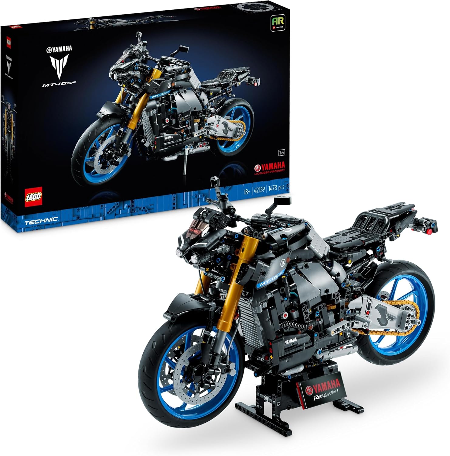 LEGO Technic Yamaha MT-10 SP - Maquette à Construire de Moto pour Adultes - Modélisme Authentique avec Moteur 4 Cylindres et Direction Fonctionnelle - Idée Cadeau Hommes et Femmes 42159 - Image 1