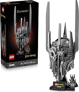 LEGO Icons Le Seigneur des Anneaux : Le Casque de Sauron - Maquette pour Adulte - Décoration avec l'anneau Unique & Minifigurine Collector - Idée Cadeau DIY pour Fans de la Saga 11373 - Image 1