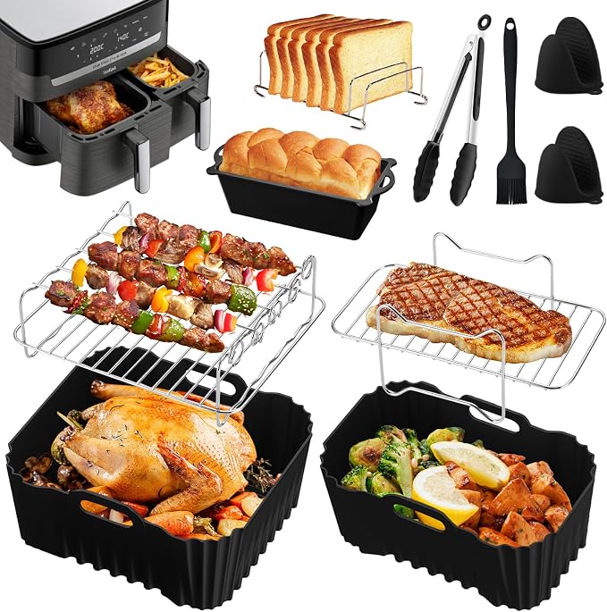 Air Fryer Accessories for Air Fryer Moulinex XXL 11L, Moulds Silicone Air Fryer Moulinex with Air Fryer Grill, Toast Grill, Cake Mould for Moulinex EZ942B - Image 1