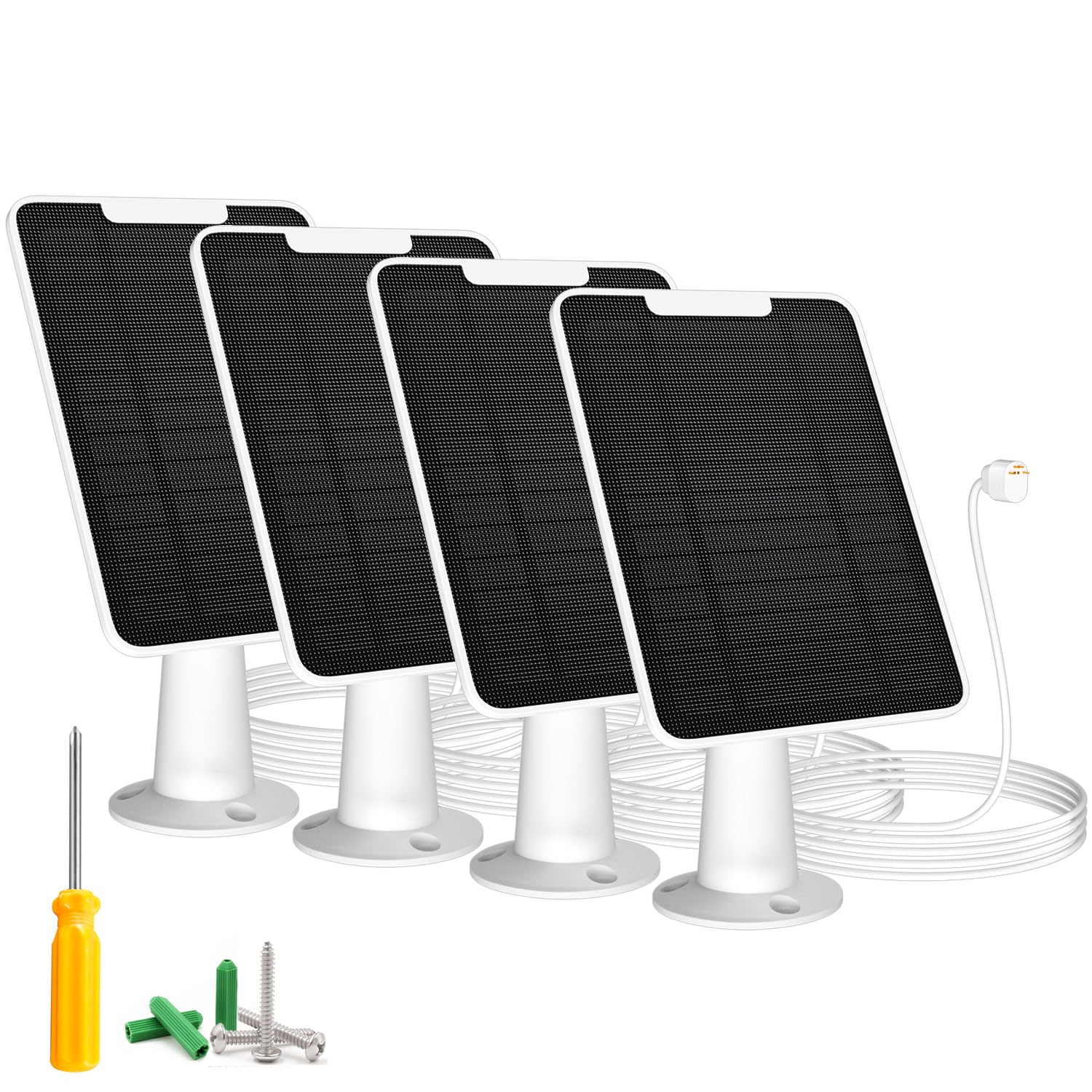 4 x 6W Solar Charger Compatible with Google Nest Cam Outdoor Indoor (Battery Version), Solar Powered, IP65 - Image 1