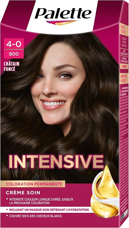 Schwarzkopf Palette Permanent Hair Colour Cream Cream 100% White Hair Coverage 8 Weeks Chestnut 800 - Image 1