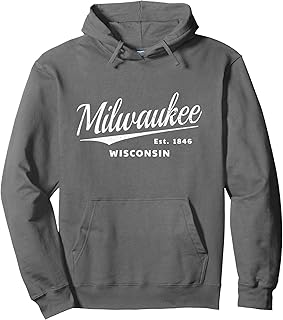 Milwaukee Wisconsin Milwaukeean Vintage Sports Fan Milwaukee Hoodie, Black, S - Image 1
