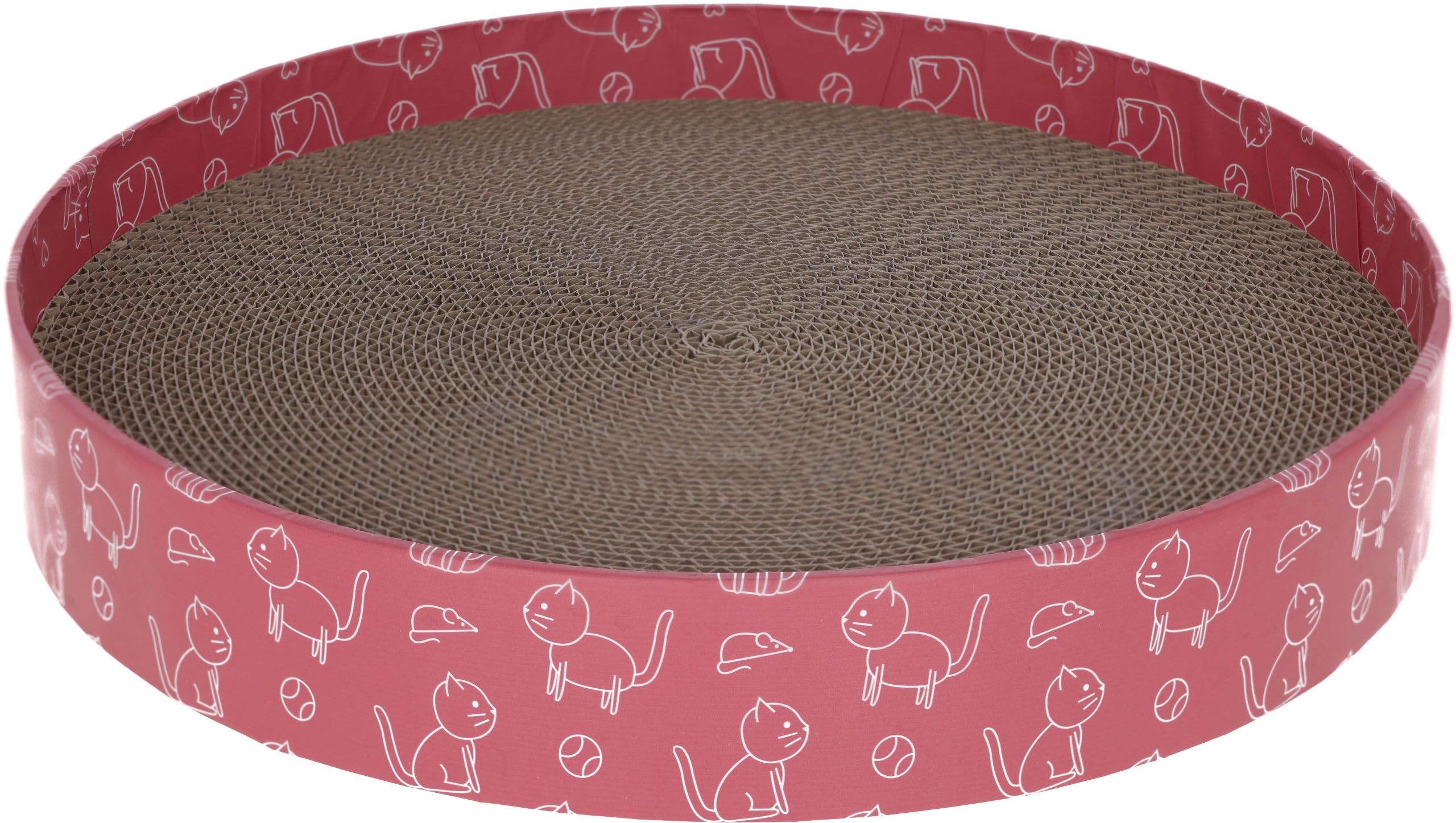 Kerbl Pet Cat Scratching Post Circle Cardboard Pink Diameter 34 cm - Image 1