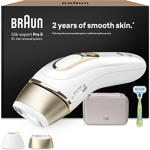 Braun Epilateur Lumiere Pulsee Silk·expert Pro 5, Epilation Semi-Définitive, Alternative Au Laser, Résultats En 2 Séances, Têtes Pour Épiler Jambes, Visage, Maillot Et Plus - Image 1