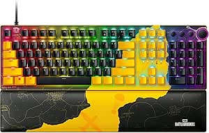 Razer Huntsman V2 Switches Red - Virtually Latency-Free Optical Gamer Keyboard Linear and Silent Optical Switches, Doubleshot PBT Keys, US-Layout Wrist Rest | PUBG Ed - Image 1